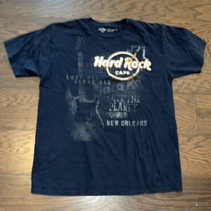 Vintage Black HRC Hard Rock Cafe New Orleans Bourbon Street T Shirt L men’s